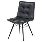 Aiken Faux Leather Upholstered Dining Side Chair Charcoal Grey (Set of 4)