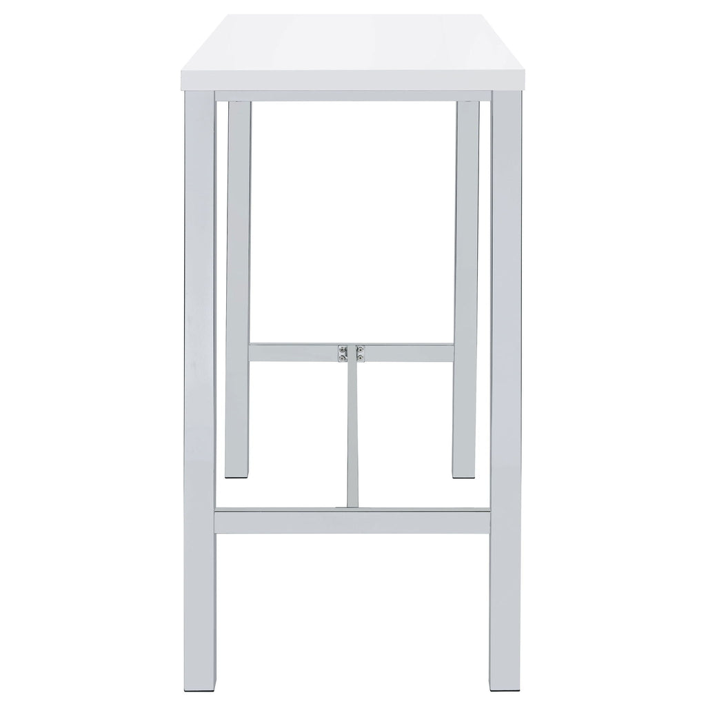 Natividad 5-piece Pub Height Bar Table Set White High Gloss