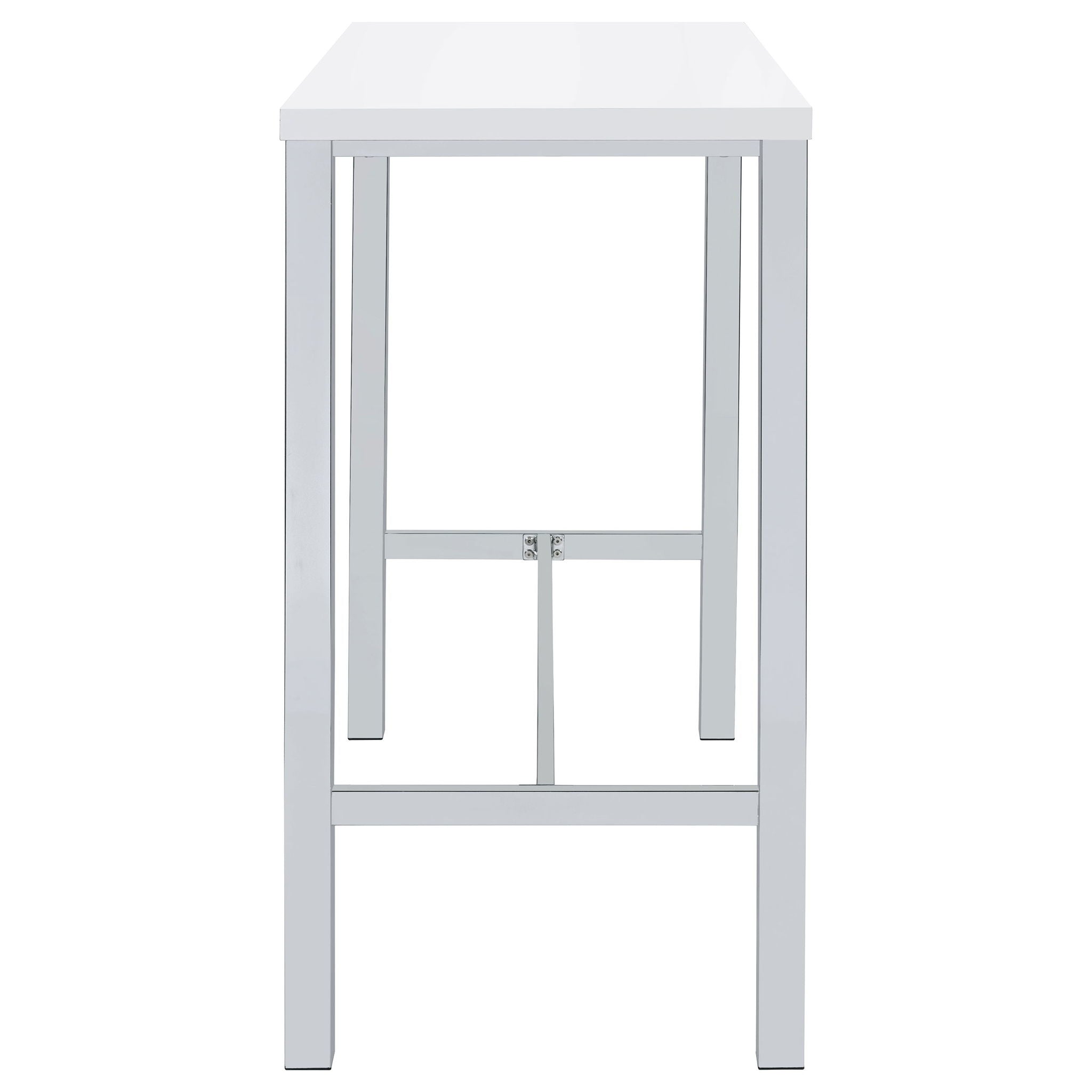 Natividad 5-piece Pub Height Bar Table Set White High Gloss