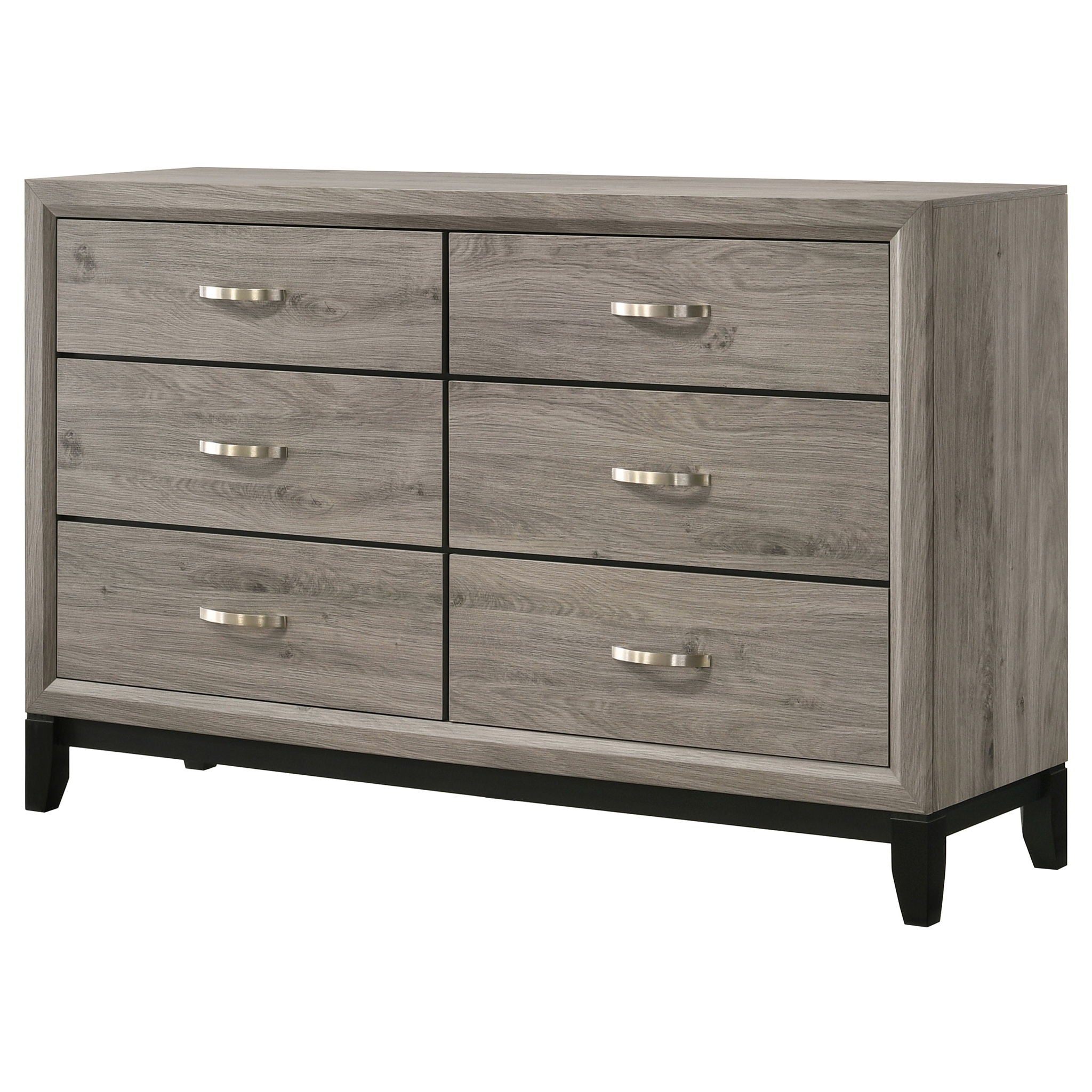 Valen 6-drawer Bedroom Dresser Cabinet Light Taupe