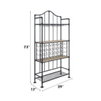 Edina - Wine Rack - Oak & Sandy Black