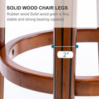 Seat Height 26'' Cow Top Wooden Bar Stool, 360 Degree Swivel Bar Height Chair With Backs For Home Kitchen Counter