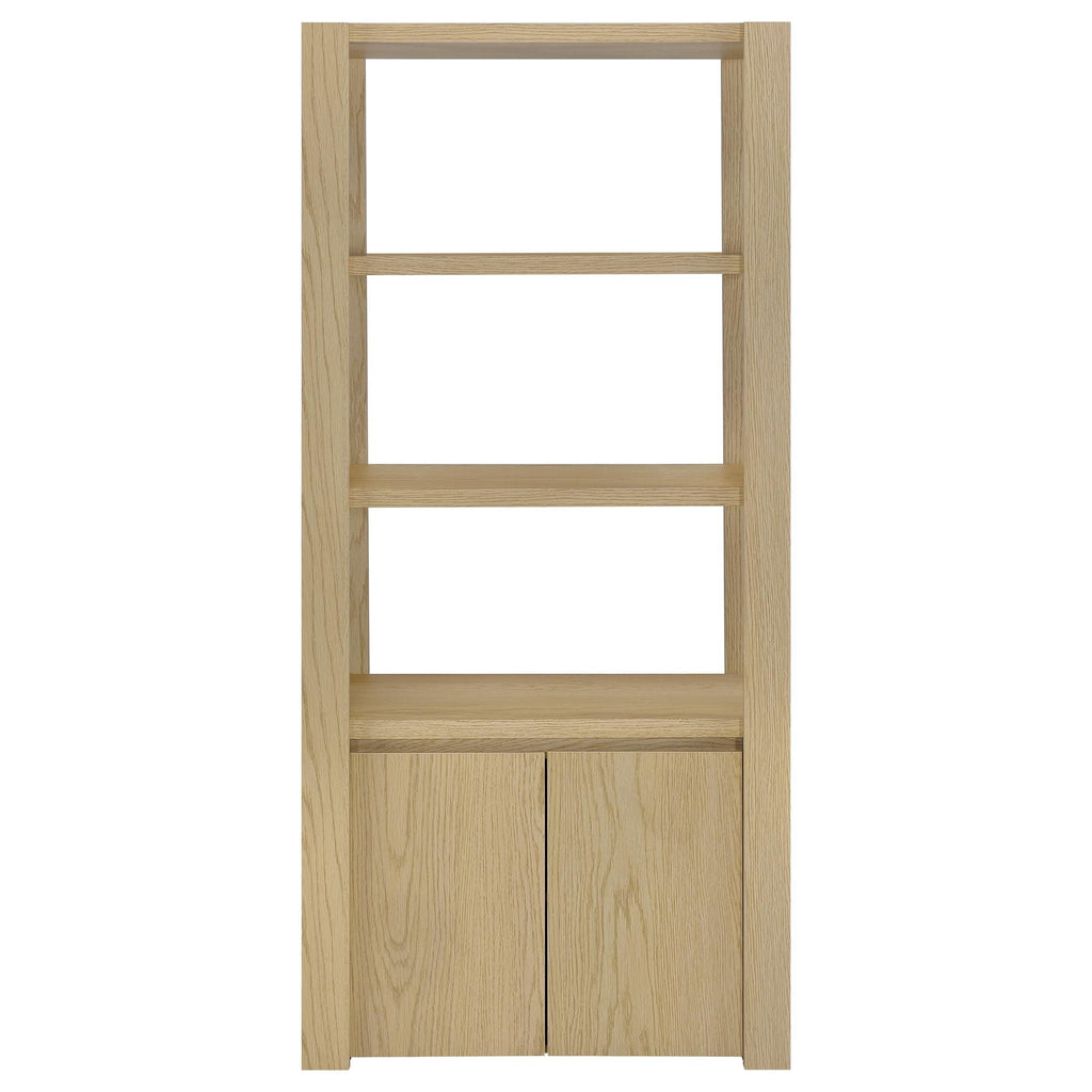 Laurelton 3-shelf Media Tower Tall Pier Cabinet Light Oak