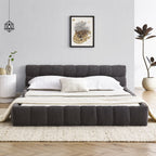 Modern Platform Bed Frame With Thick Fabric