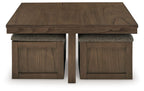 Boardernest - Cocktail Table With 4 Stools (Set of 5) - Brown