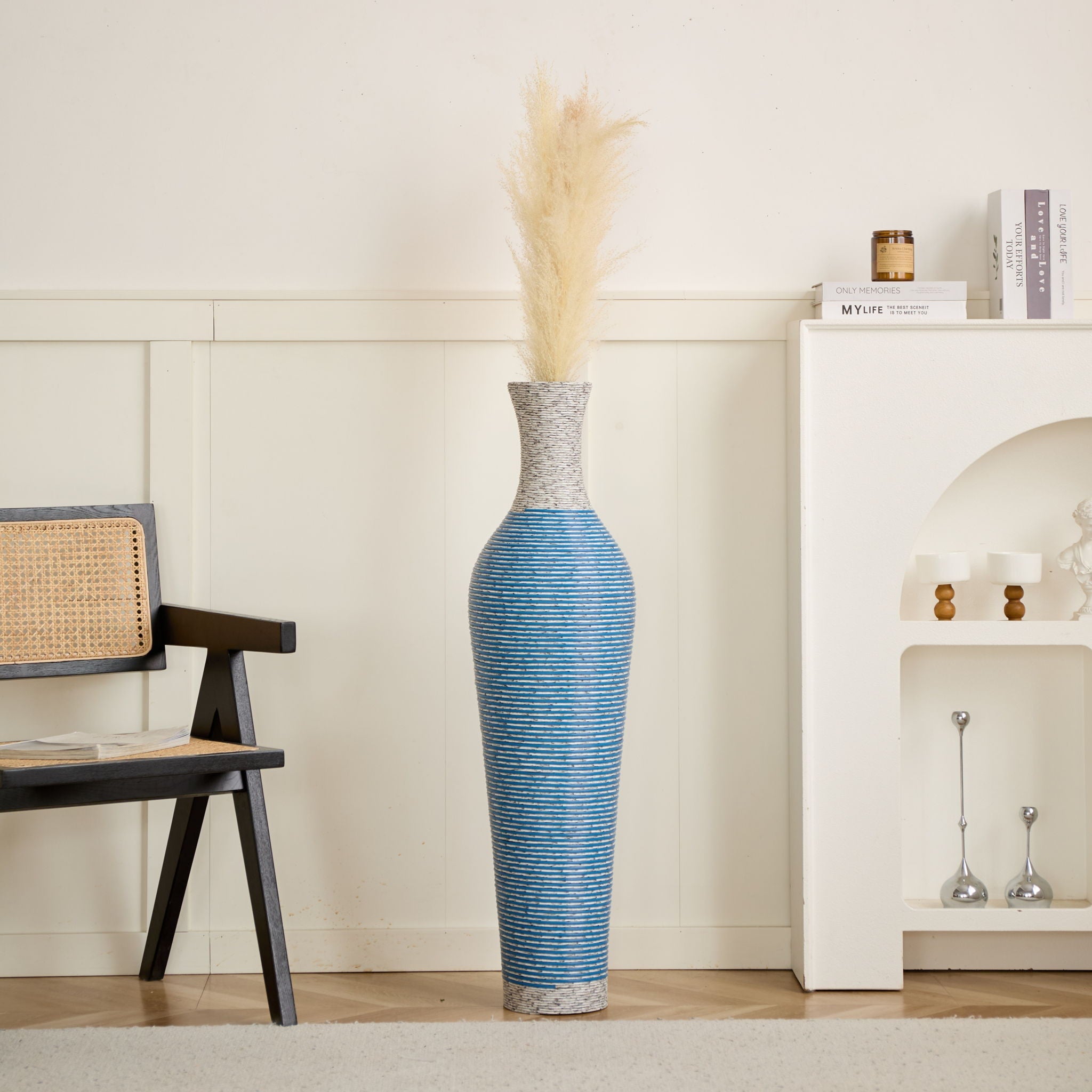 Classic And Neat Floor Vase, High Independent Flower Stand (Set of 3)