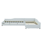 Upholstered Double Daybed With Trundle And Drawer