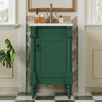 Bathroom Vanity With Sink, Storage Cabinet With Door, Drop In Sink, Compact Freestanding Design