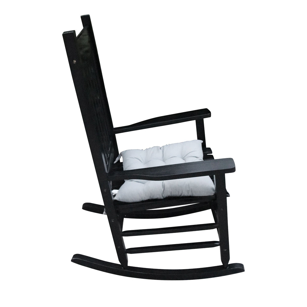 Classic Wooden Porch Rocker Chair Populus Wood Comfortable Design