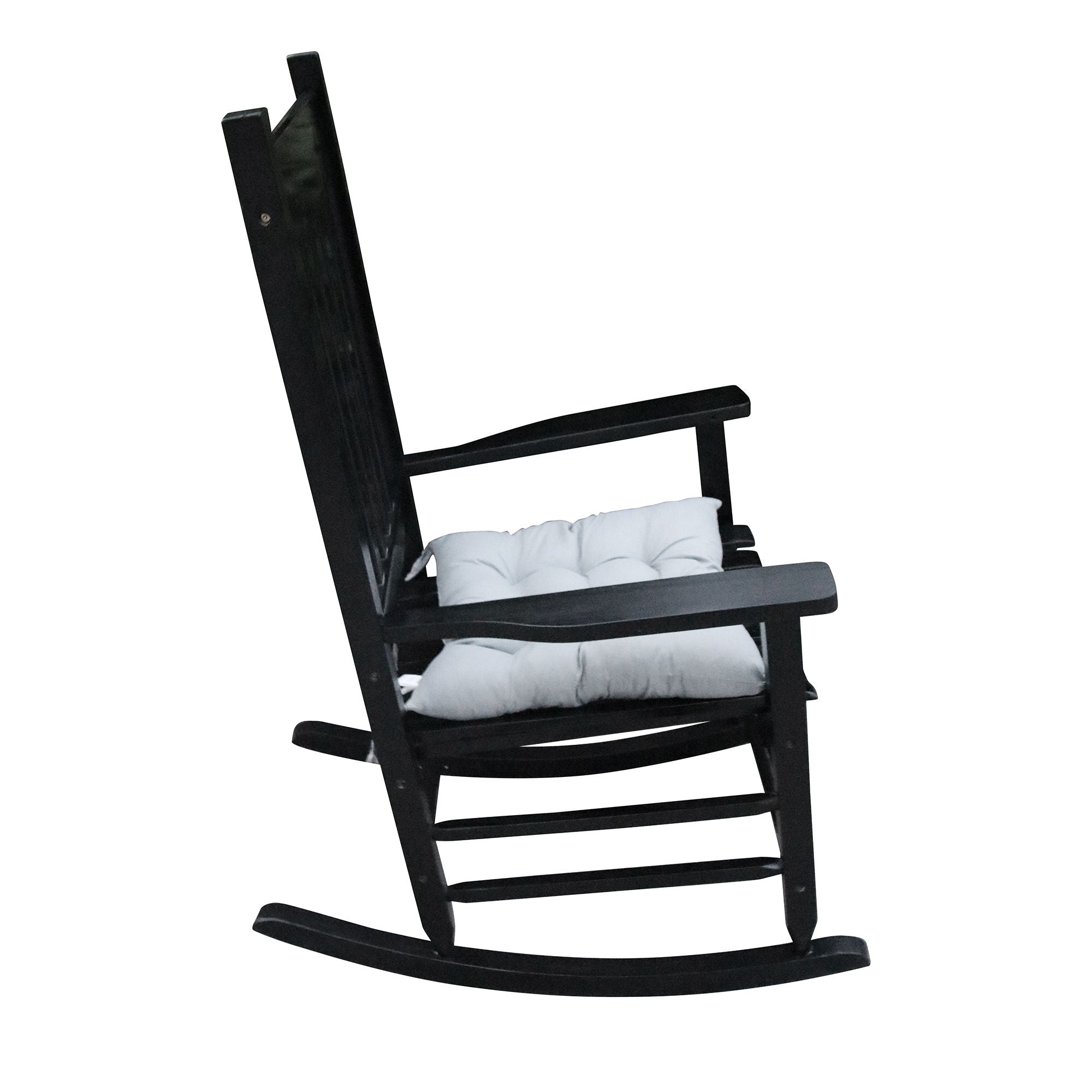 Classic Wooden Porch Rocker Chair Populus Wood Comfortable Design