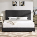Platform Bed & Upholstered Headboard