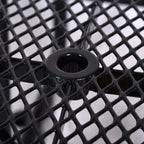 Square Outdoor Steel Picnic Table, With Umbrella Pole
