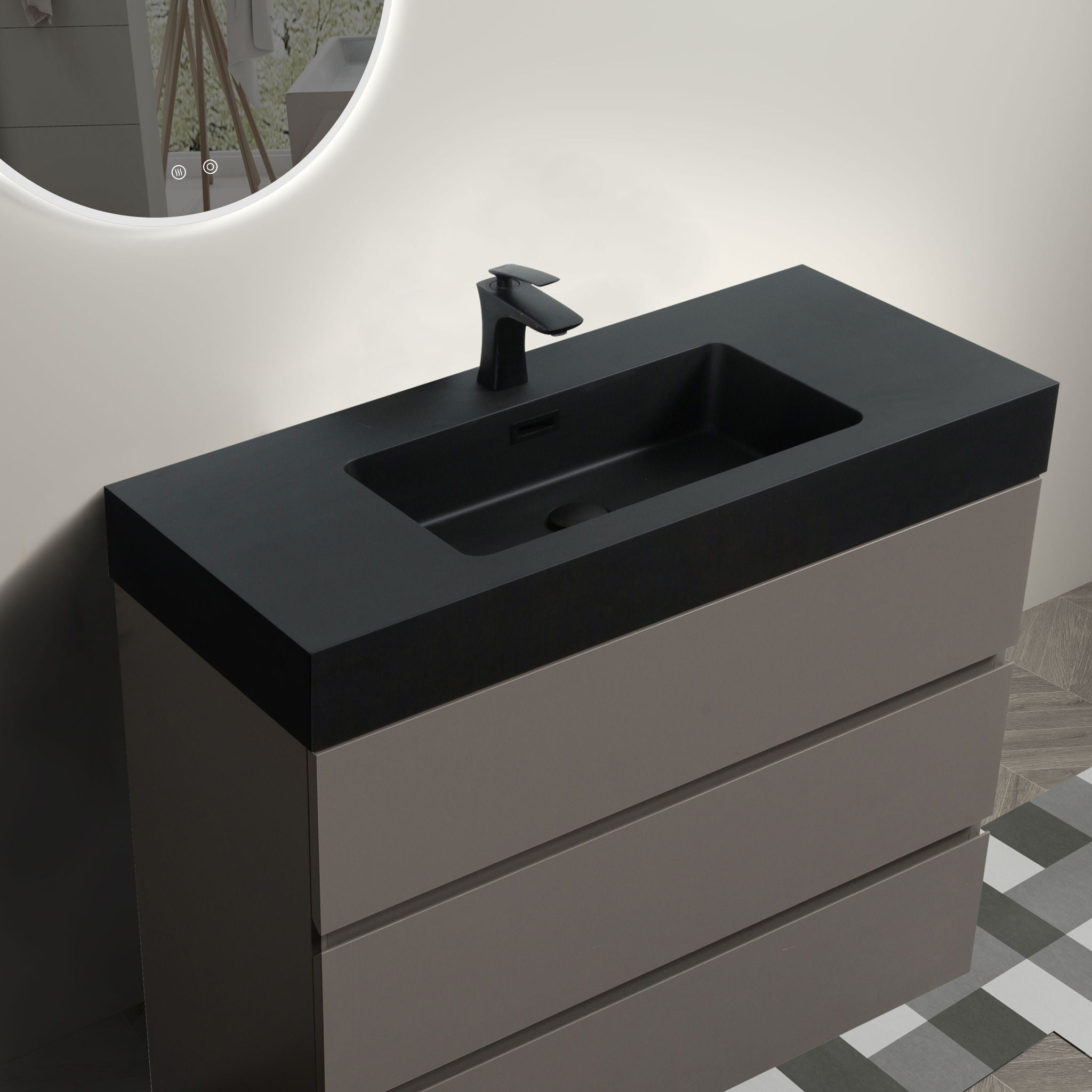 Alice - Bathroom Vanity With Sink, Large Storage Freestanding