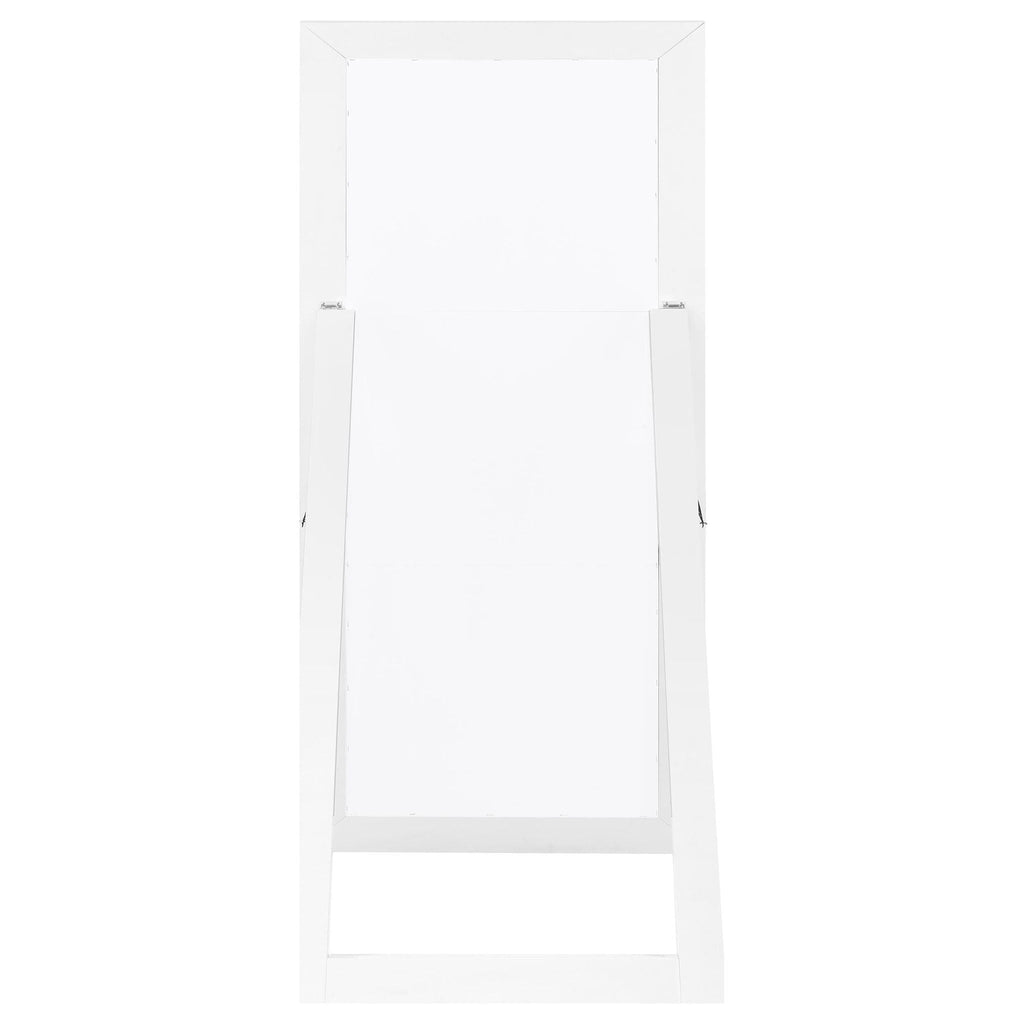 Cadence Tempered Glass Full Length Mirror White High Gloss