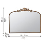 Arch Mirror, Baroque Inspired Wall Decor For Bathroom, Bedroom, Living Room