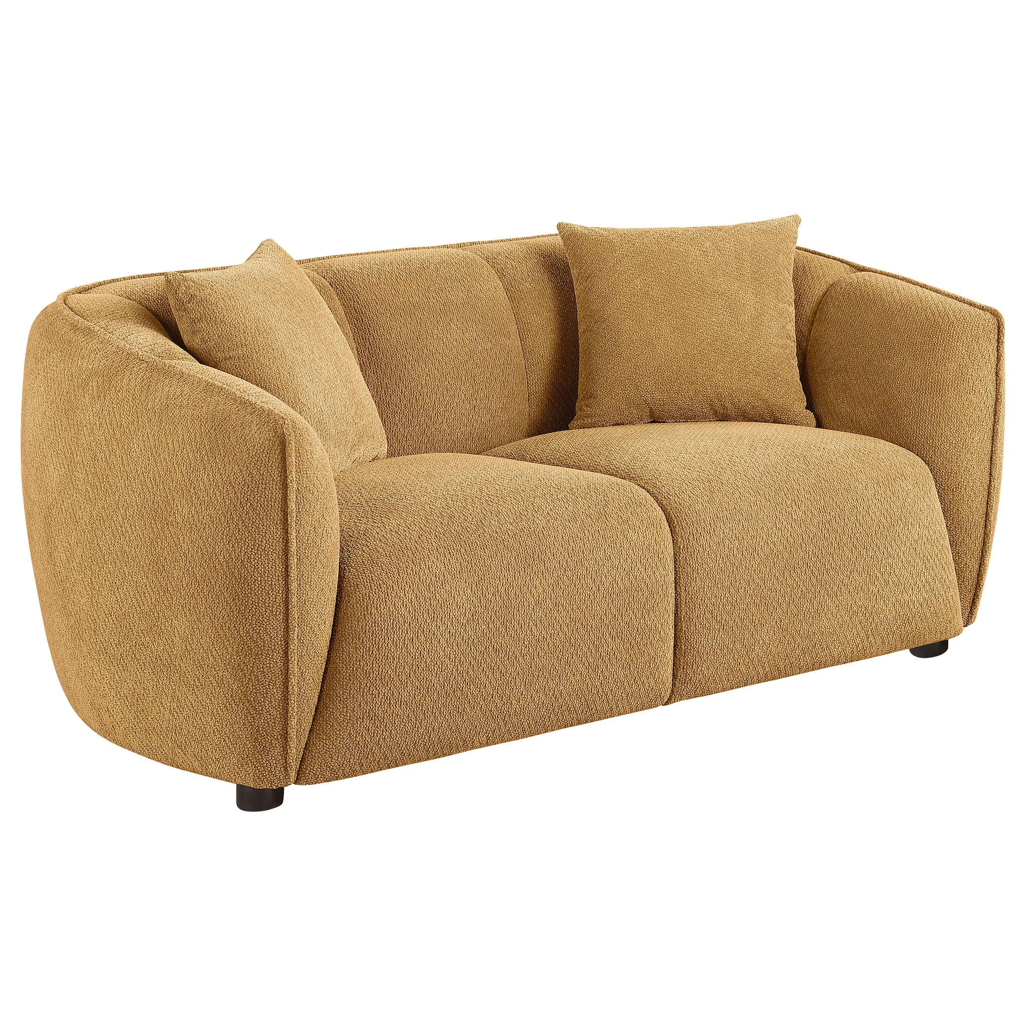 Aleisha 2-piece Fabric Upholstered Sofa Set Mustard Yellow
