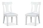Kingston - Upholstered Side Chair (Set of 2) - Whisper White And Cerused Nutmeg