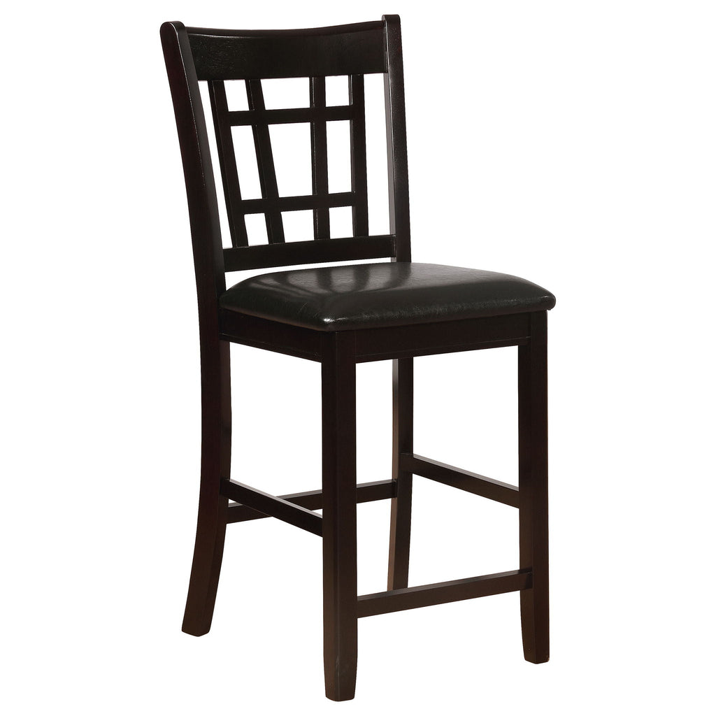 Lavon Wood Counter Height Dining Chair Black and Espresso (Set of 2)