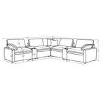 Collins 7-piece Modular Power Reclining Sectional Dark Grey
