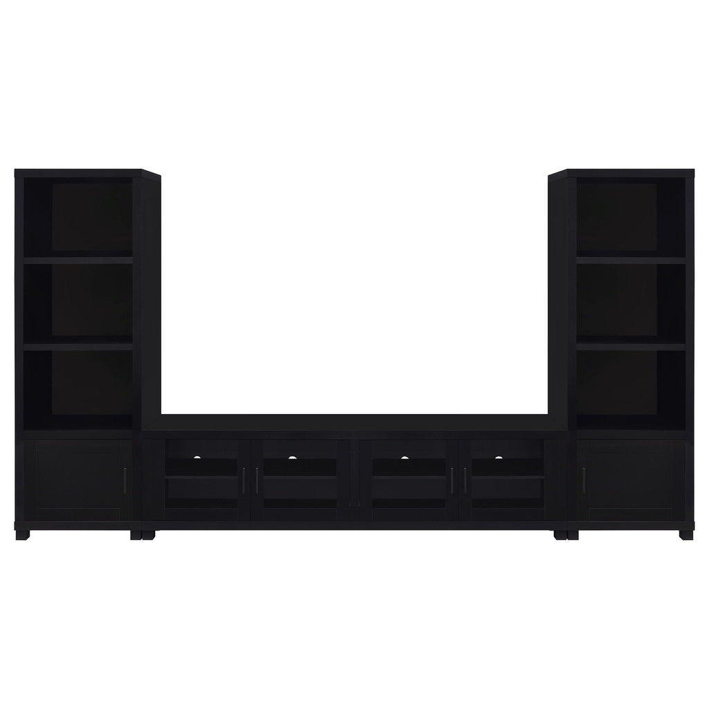 Sachin 3-piece Entertainment Center 79-inch TV Stand Black