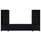 Sachin 3-piece Entertainment Center 79-inch TV Stand Black