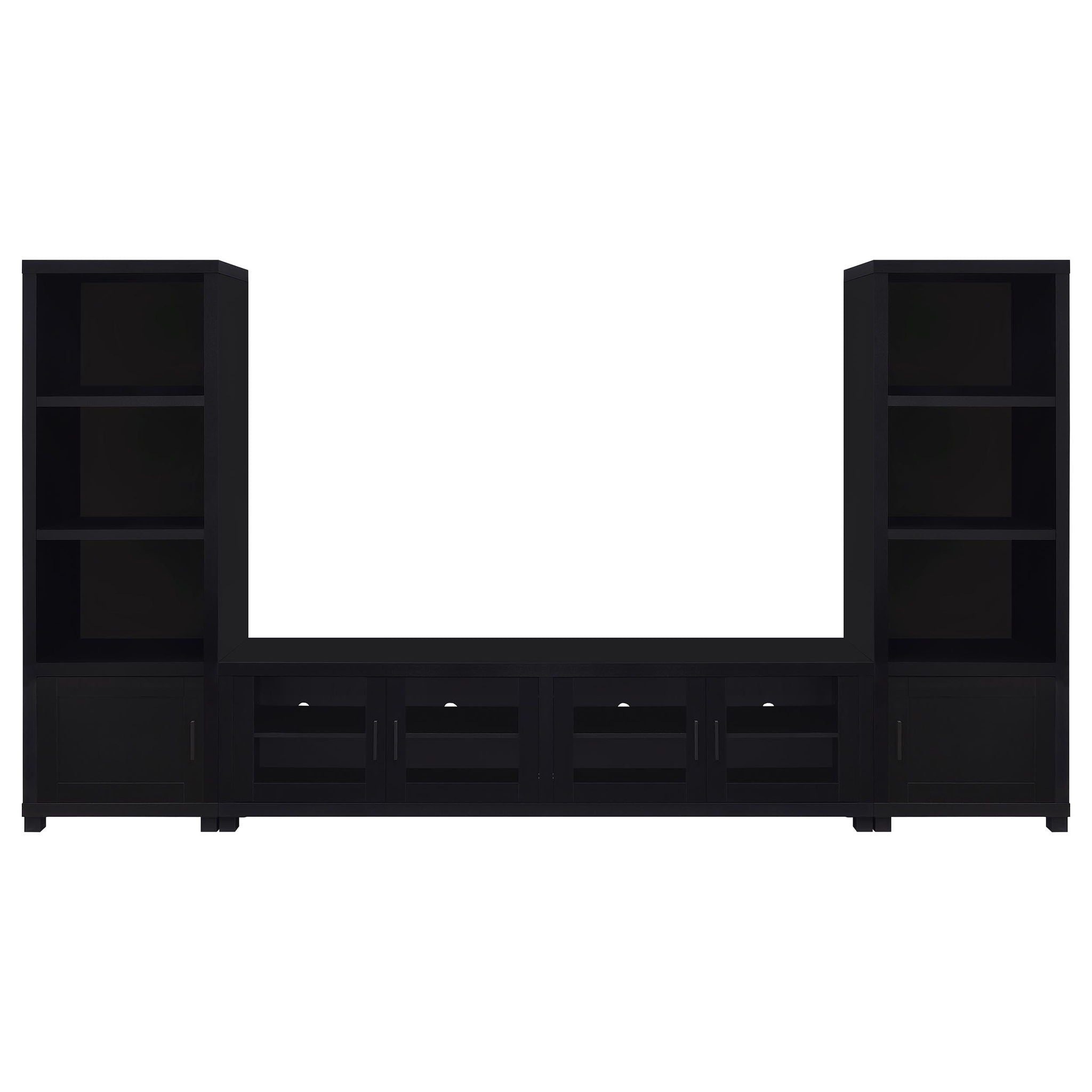 Sachin 3-piece Entertainment Center 79-inch TV Stand Black