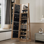 Swivel Jewelry Cabinet With Full Length Mirror