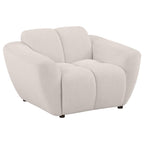 Destino Chenille Upholstered Splayed Arm Accent Chair Greige