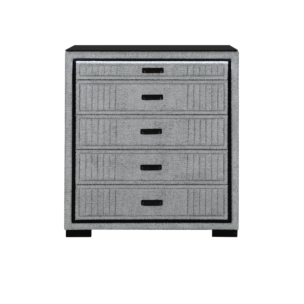 Isaiah - Upholstered Chest With LED Lighting