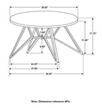 Hadi Round SmartTop Coffee Table Cement and Gunmetal