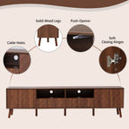 TV Stand With Drawers And Cable Management - Walnut