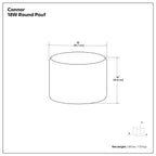 Connor - Handcrafted Round Pouf