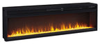 Electric LED Black Wide Fireplace Insert 57.63"W x 8.88"D x 16.88"H