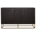 Zara 2-door 57-inch Wood Accent Storage Cabinet Black Walnut