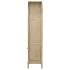 Kailani 4-Door Cane Dining Vitrine Display Cabinet Beige Oak