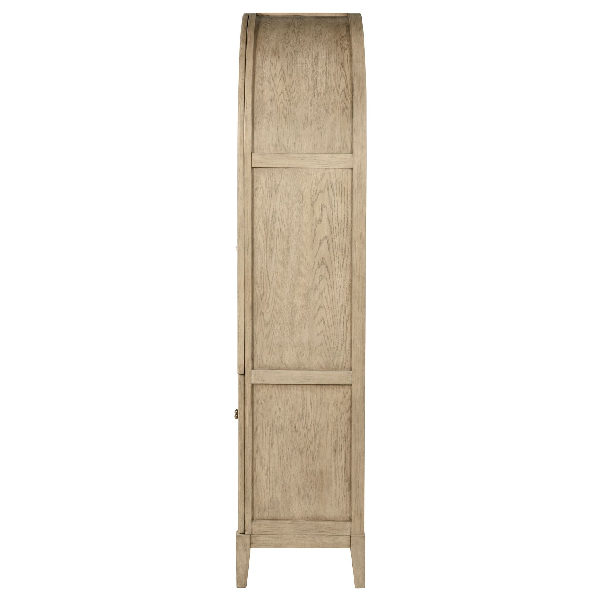 Kailani 4-Door Cane Dining Vitrine Display Cabinet Beige Oak