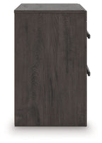 Prendonea - Two Drawer Night Stand - Charcoal