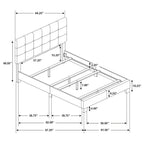 Mapes Upholstered Queen Panel Bed Charcoal