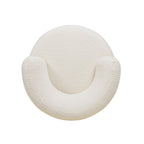 Fuji - 360 Swivel Low Barrel Back Accent Chair - Ivory White