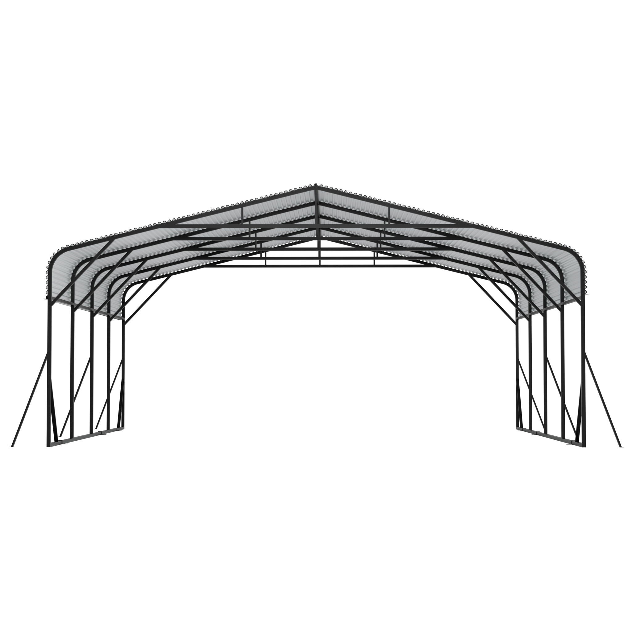 Heavy Duty Carport, All Weather Shelter - Black