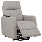 Dayes Upholstered Power Lift Recliner Chair Taupe