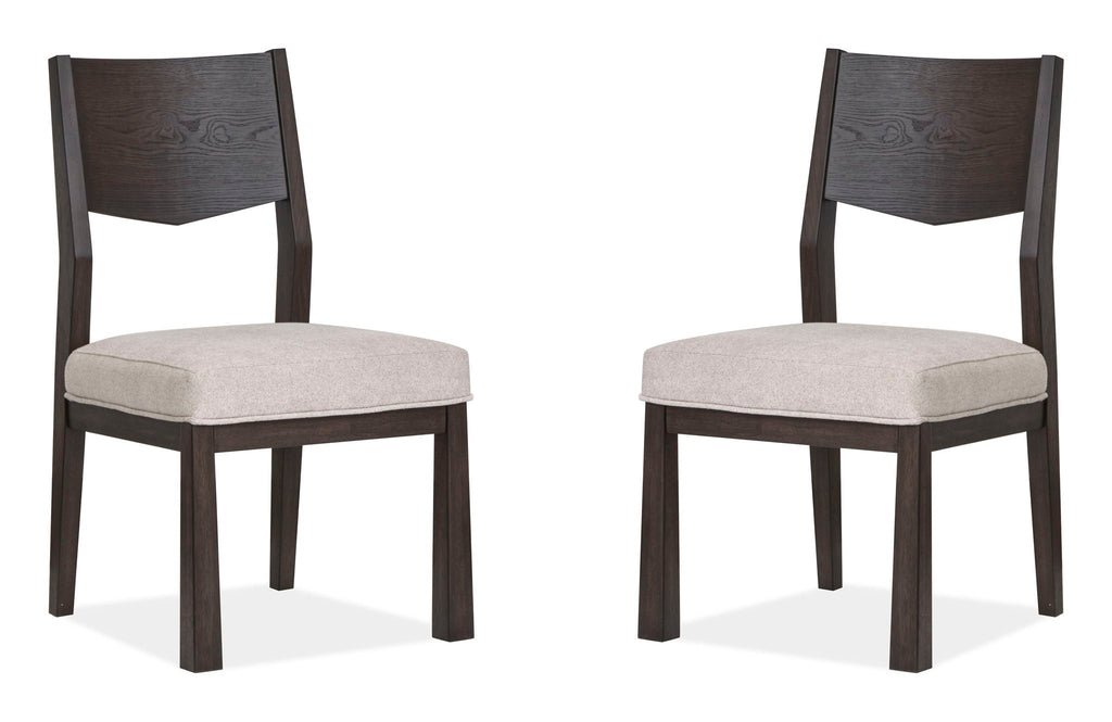 Tauren - Upholstered Side Chair With Solid Back (Set of 2) - Coffee Bean