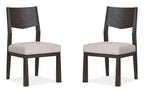 Tauren - Upholstered Side Chair With Solid Back (Set of 2) - Coffee Bean