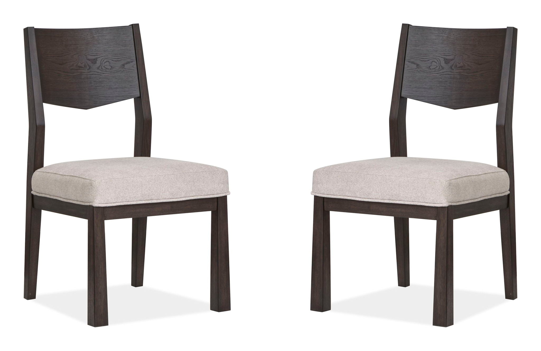 Tauren - Upholstered Side Chair With Solid Back (Set of 2) - Coffee Bean