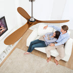 Outdoor Ceiling Fan No Light With 3 Blades Smart App Control - Brushed Nickel