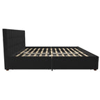 King Upholstered Bed With Storage - Black