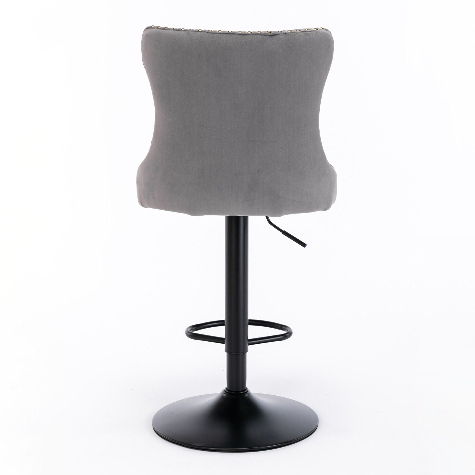 Swivel Barstools Adjusatble Seat Height, Modern Upholstered Bar Stools With Backs Comfortable Tufted For Home Pub And Kitchen Island (Set of 2)