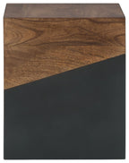 Trailbend - Accent Table - Brown / Gunmetal