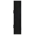 Riva 4-door Tall Accent Display Cabinet LED Lighting Black