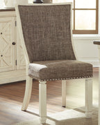 Bolanburg - Dining UPH Side Chair (Set of 2) - Lattice Back - Brown / Beige